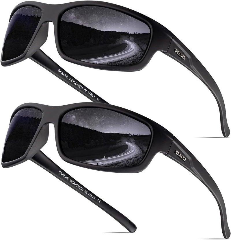 BEALER Store Polarized Sports Sunglasses for Men Lightweight TR90 Frame Sun Glasses Driving Cycling Fishing UV Protection Shades - Image 1